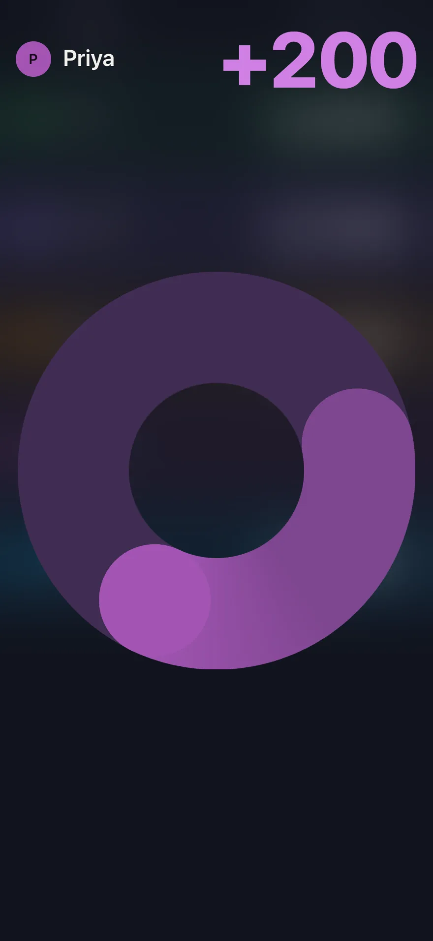 The dial: a ring turned with a finger to add 200 points